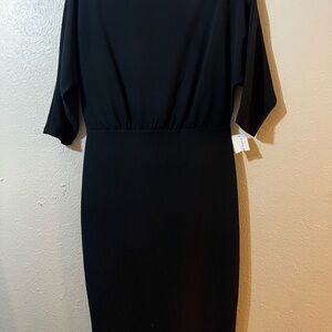 Alexia Admor Black Sheath Dress with Dolman Sleeves